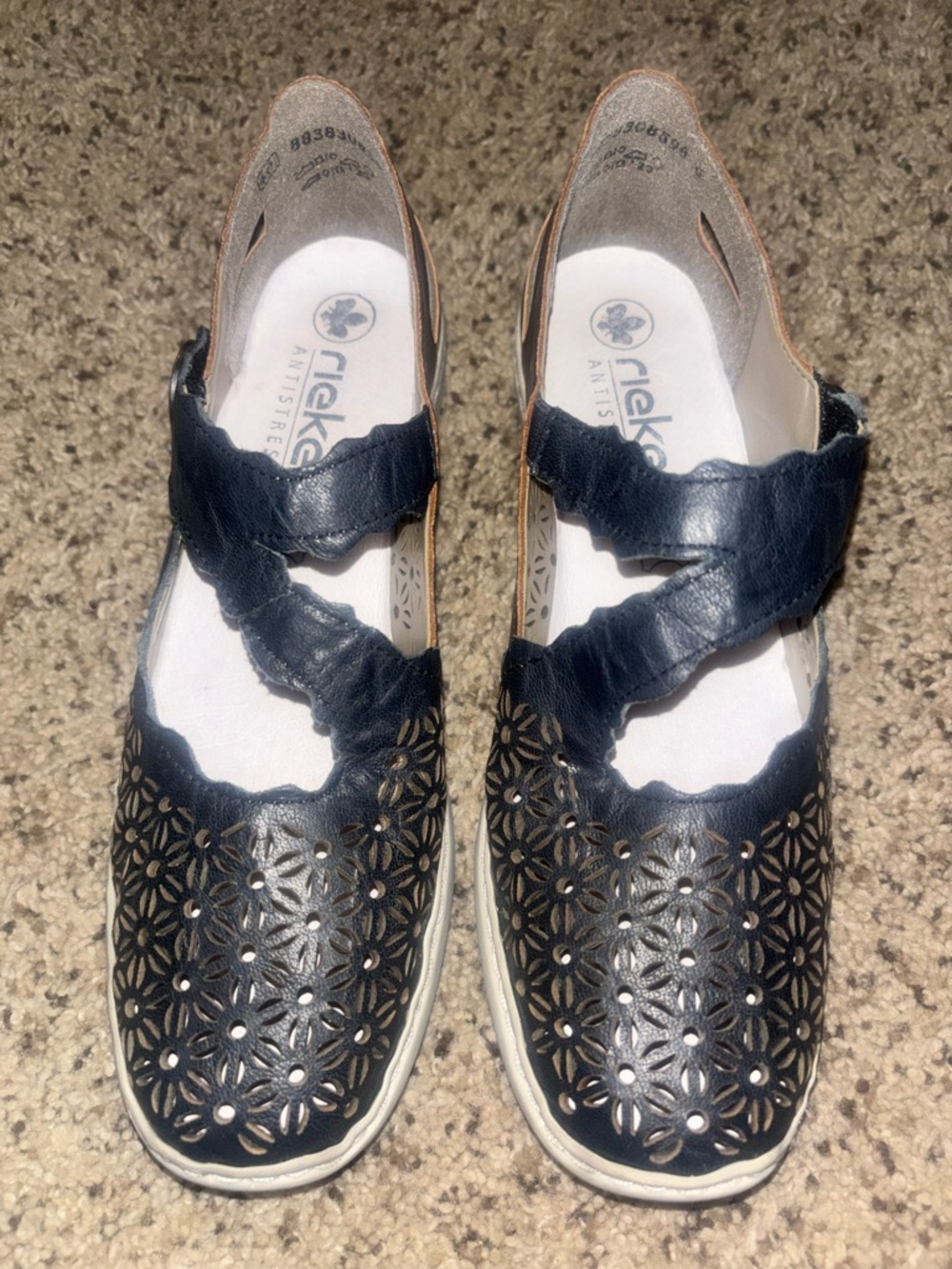 Rieker Doris Mary Jane Leather Shoes Size 40 - Picture 3 of 8